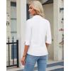image:imagesiliteelon Womens Button Down Shirt 34 Sleeve Wrinkle Free Stretch Collared Dress Shirt Business Casual Work BlouseA White