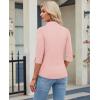 image:imagesiliteelon Womens Button Down Shirt 34 Sleeve Wrinkle Free Stretch Collared Dress Shirt Business Casual Work BlouseAll Light Pink