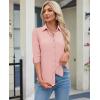 image:imagesiliteelon Womens Button Down Shirt 34 Sleeve Wrinkle Free Stretch Collared Dress Shirt Business Casual Work BlouseAll Light Pink