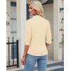 image:imagesiliteelon Womens Button Down Shirt 34 Sleeve Wrinkle Free Stretch Collared Dress Shirt Business Casual Work BlouseApricot
