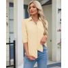 image:imagesiliteelon Womens Button Down Shirt 34 Sleeve Wrinkle Free Stretch Collared Dress Shirt Business Casual Work BlouseApricot