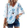 White and Blue Floral