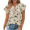Beige Black Floral