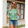 image:imagesiliteelon Boho Tops for Women Floral Print Blouse Short Sleeve TShirt Summer Casual Eyelet Peasant Shirt Trendy 2026Sage Meadow