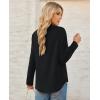 image:imagesiliteelon Button Down Shirts for Women Long Sleeve Chiffon Tops Wrinkle Free Collared Work Dressy Casual BlousesBlack