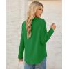 image:imagesiliteelon Button Down Shirts for Women Long Sleeve Chiffon Tops Wrinkle Free Collared Work Dressy Casual BlousesGreen