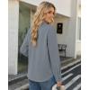 image:imagesiliteelon Button Down Shirts for Women Long Sleeve Chiffon Tops Wrinkle Free Collared Work Dressy Casual BlousesGrey