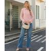 image:imagesiliteelon Button Down Shirts for Women Long Sleeve Chiffon Tops Wrinkle Free Collared Work Dressy Casual BlousesLight Pink