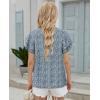 image:imagesiliteelon Summer Tops for Women Print Flutter Sleeve Round Neck Blouses Dressy Casual Shirt Beach Trendy 2026Polka Dots Navy
