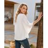 image:imagesiliteelon Women Dressy Casual Blouse Ruffle 34 Bell Sleeve Tops V Neck Office Work Chiffon Shirt Spring 2026 TrendyA White