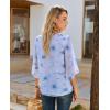 image:imagesiliteelon Women Dressy Casual Blouse Ruffle 34 Bell Sleeve Tops V Neck Office Work Chiffon Shirt Spring 2026 TrendyLight Blue Floral