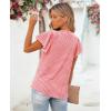 image:imagesiliteelon Women Dressy Casual Blouses Ruffle Cap Sleeve Tops Flutter Sleeve V Neck Work Shirt Cute Spring 2026 TrendyRed Gingham