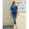 image:imagesiliteelon Women Dressy Casual Blouses Ruffle Short Sleeve V Neck Tops Flowy Loose Fitting Work Business Casual ShirtRoyal Blue