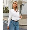 image:imagesiliteelon Womens Stretch Button Down Shirt Fitted Dress Shirt Long Sleeve Wrinkle Free Collared Business Casual BlouseA White