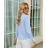 image:imagesiliteelon Womens Stretch Button Down Shirt Fitted Dress Shirt Long Sleeve Wrinkle Free Collared Business Casual BlouseAll Light Blue