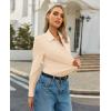 image:imagesiliteelon Womens Stretch Button Down Shirt Fitted Dress Shirt Long Sleeve Wrinkle Free Collared Business Casual BlouseBeige