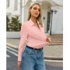 image:imagesiliteelon Womens Stretch Button Down Shirt Fitted Dress Shirt Long Sleeve Wrinkle Free Collared Business Casual BlouseLight Pink