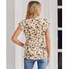 image:imagesiliteelon Womens Wrap Blouse Dressy Casual V Neck Cap Sleeve Dressy Casual Tops Summer Spring Ruched Waist ShirtRustic Mini Floral