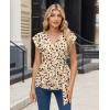 image:imagesiliteelon Womens Wrap Blouse Dressy Casual V Neck Cap Sleeve Dressy Casual Tops Summer Spring Ruched Waist ShirtRustic Mini Floral