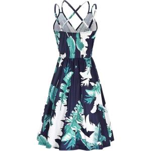 image:imageII ININ Womens Summer Dresses Casual Beach Boho Vacation Outfits Spaghetti Strap FloralSolid Sundress with Pockets