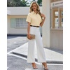 image:imagesiliteelon Button Down Shirts for Women Hidden Placket Short Sleeve Button Up Dress Shirt Business Casual Work BlousesBeige