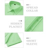 image:imagesiliteelon Button Down Shirts for Women Hidden Placket Short Sleeve Button Up Dress Shirt Business Casual Work BlousesMint Green