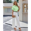 image:imagesiliteelon Button Down Shirts for Women Hidden Placket Short Sleeve Button Up Dress Shirt Business Casual Work BlousesMint Green