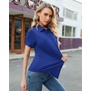 image:imagesiliteelon Slim fit Women Button Down Shirts Stretch Short Sleeve Button up Wrinkle Free Business Classic Office WorkRoyal Blue