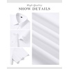 image:imagesiliteelon Slim fit Women Button Down Shirts Stretch Short Sleeve Button up Wrinkle Free Business Classic Office WorkWhite
