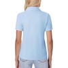 image:imagesiliteelon Womens Button Down Shirt Slim Fit Stretch Short Sleeve Dress Shirt Wrinkle Free Collared Business Work Blouse TopLight Blue