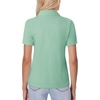 image:imagesiliteelon Womens Button Down Shirt Slim Fit Stretch Short Sleeve Dress Shirt Wrinkle Free Collared Business Work Blouse TopLight Green